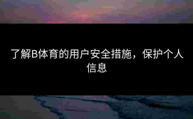 了解B体育的用户安全措施,保护个人信息 了解B体育的用户安全措施,保护个人信息