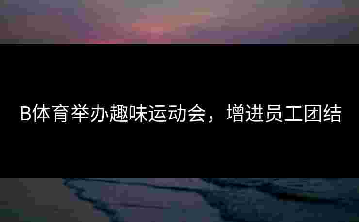 B体育举办趣味运动会，增进员工团结